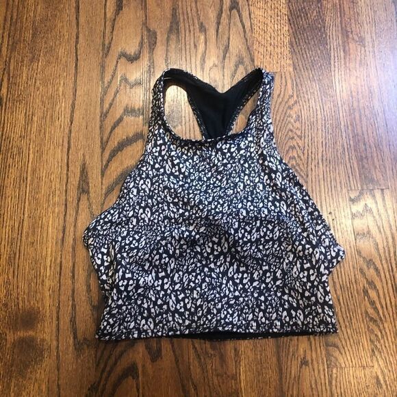 New Free People Peek A Boo Racer Bra Leopard M/L - Picture 3 of 3